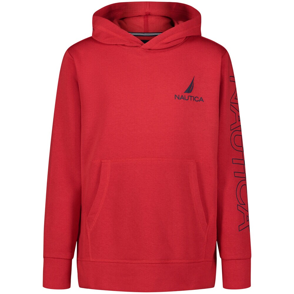 Little Boys' Puff Logo Hoodie (4-7),Melonberry,large