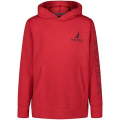 Little Boys' Puff Logo Hoodie (4-7),Melonberry,large