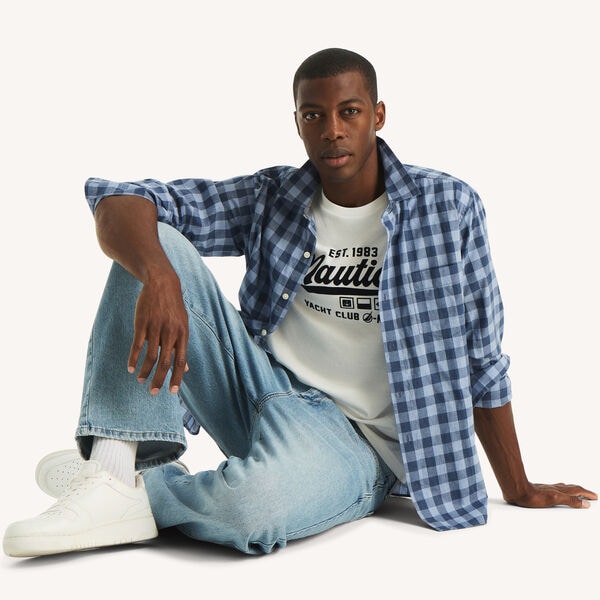 Flocked Nautica Heritage Logo Graphic T-Shirt