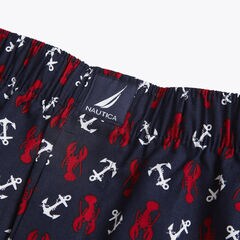 LOBSTER PRINT COTTON BOXER,Light Tide Water Wash,large