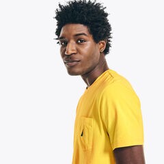 CLASSIC FIT POCKET T-SHIRT,Marigold,large