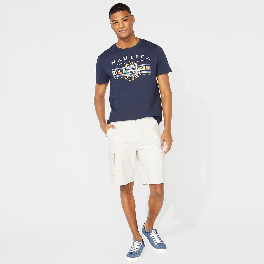 10” NAVIGATOR CARGO SHORT,Nautica Stone,large