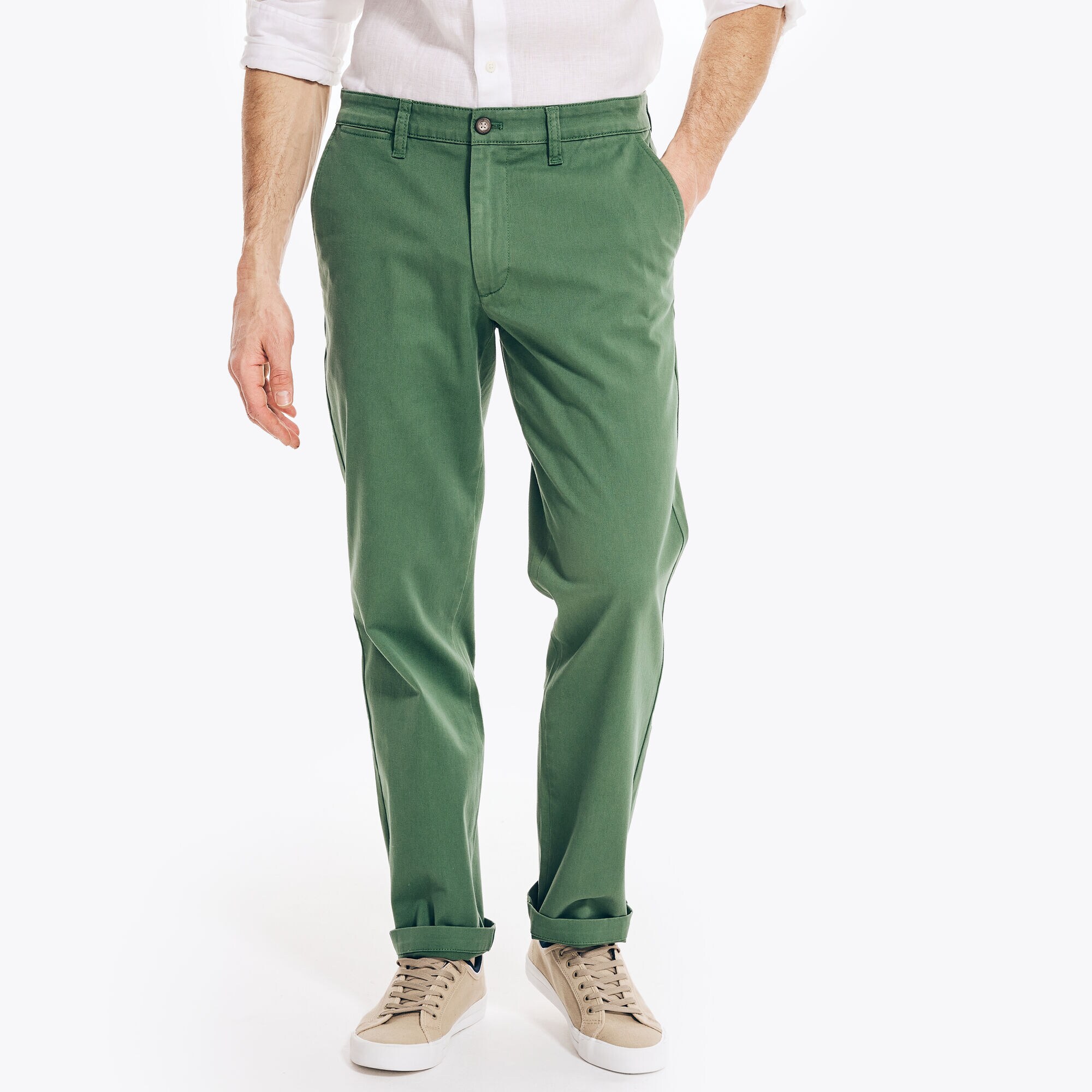 Classic Fit Deck Pant,Rain Forest Green,large