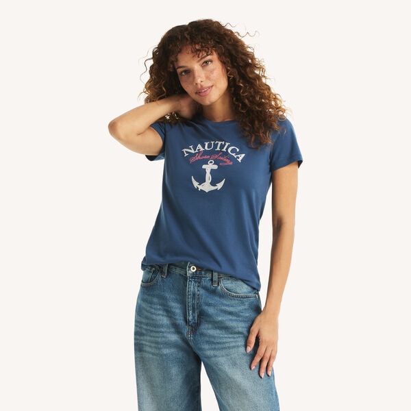 Nautica Sailing Logo Graphic T-Shirt