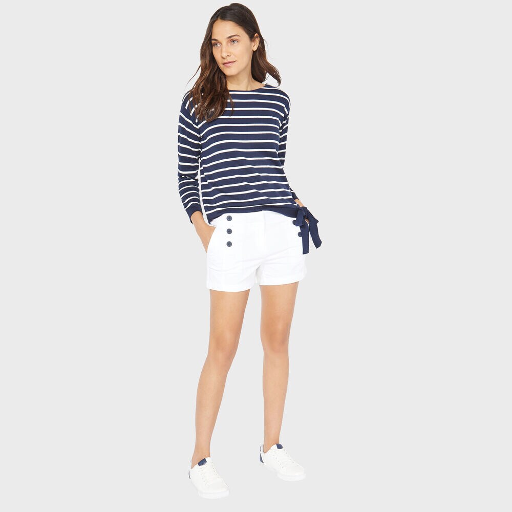 4" Stretch Twill Sailor Short,Bright White,large