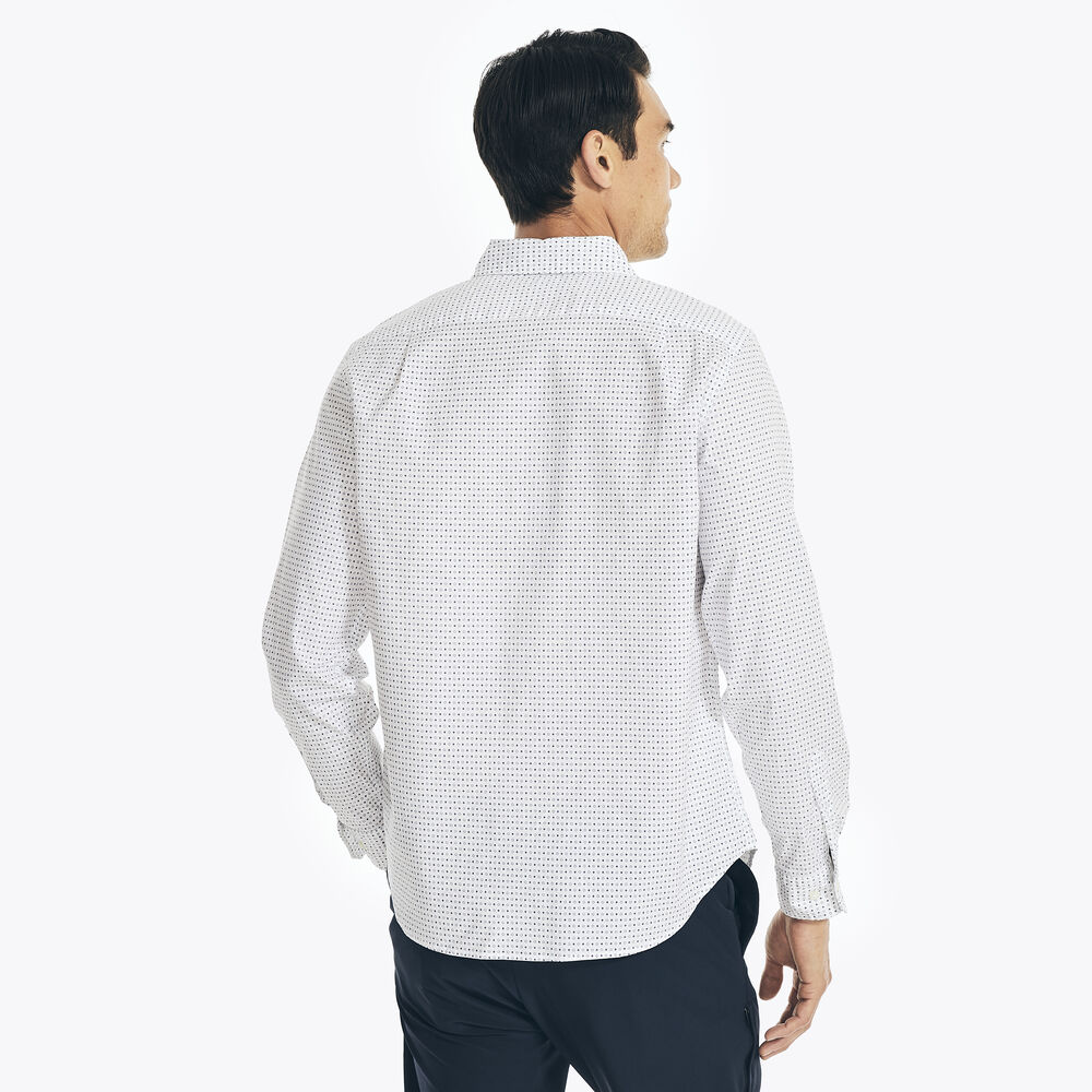 DOT PRINT OXFORD SHIRT,Bright White,large
