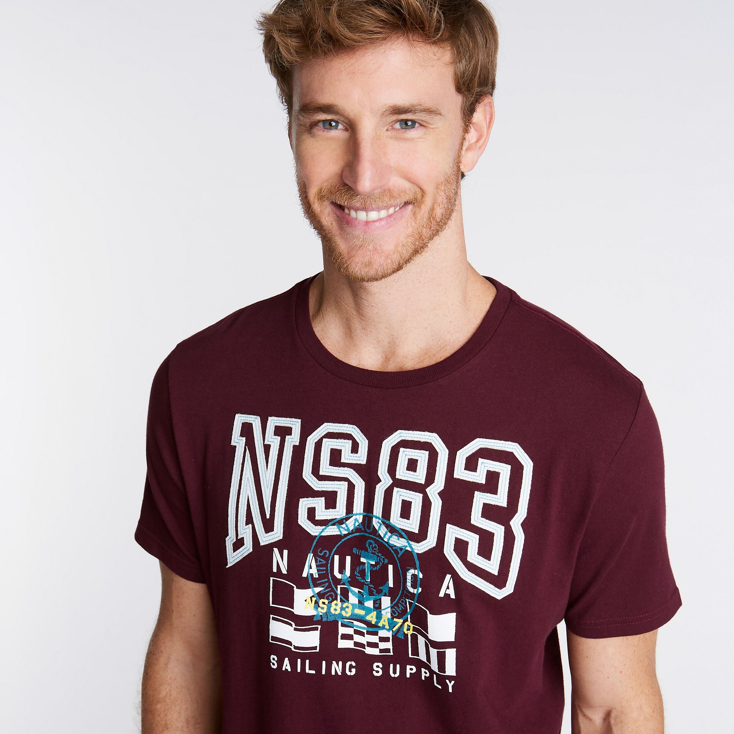 burgundy nautica shirt