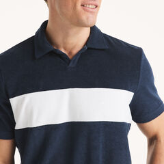 Classic Fit Johnny Collar Terry Polo,Stellar Blue Heather,large