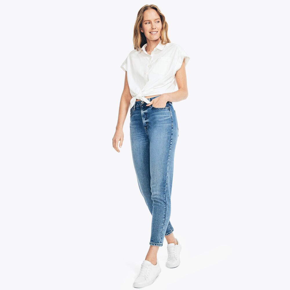 NAUTICA JEANS CO. HIGH RISE DENIM,Aegean Sea Wash,large