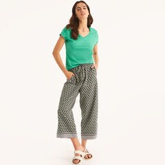 Straight Leg Printed Pant,Mint Spring,large