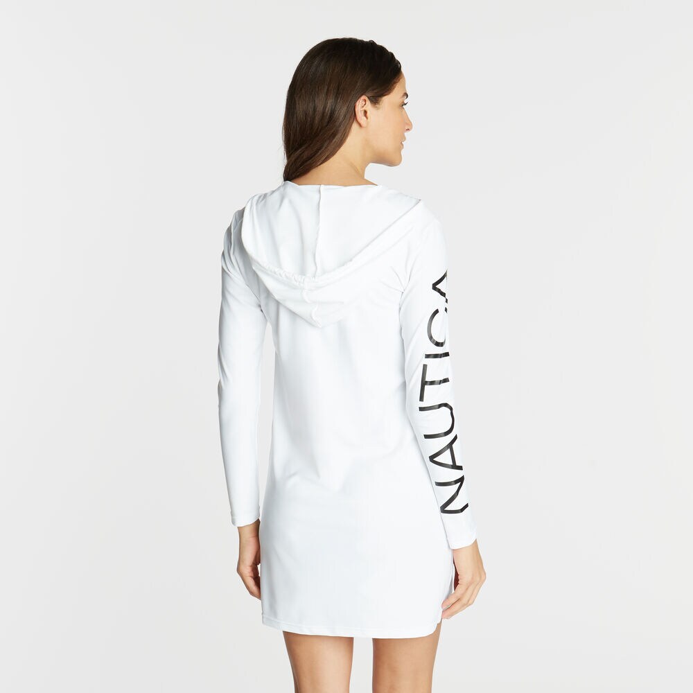 Logo Cover-Up Hoodie,Antique White Wash,large