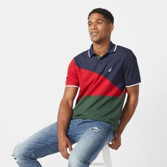CLASSIC FIT NAVTECH COLORBLOCK POLO,Navy,large