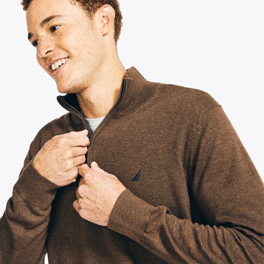 Navtech Quarter-Zip Sweater,Espresso,large
