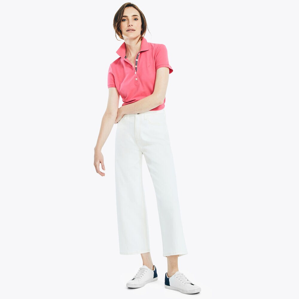 NAUTICA JEANS CO. HIGH-RISE WIDE LEG CROP DENIM,Marshmallow,large