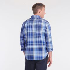 BIG & TALL CLASSIC FIT STRETCH POPLIN SHIRT IN PLAID,Limoges,large