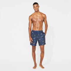 6" TROPICAL PRINT QUICK-DRY SWIM,Navy,large