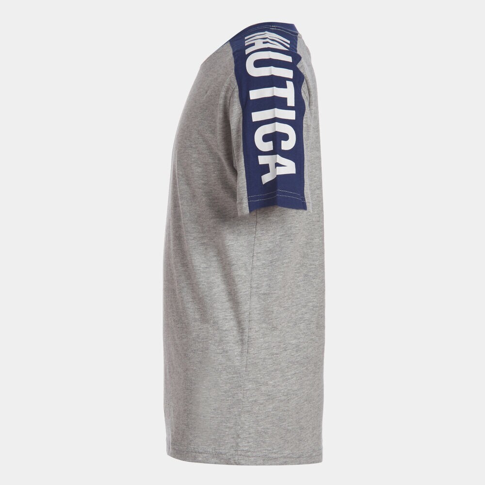 LITTLE BOYS' POWELL LOGO SLEEVE TEE (4-7),Grey Heather,large