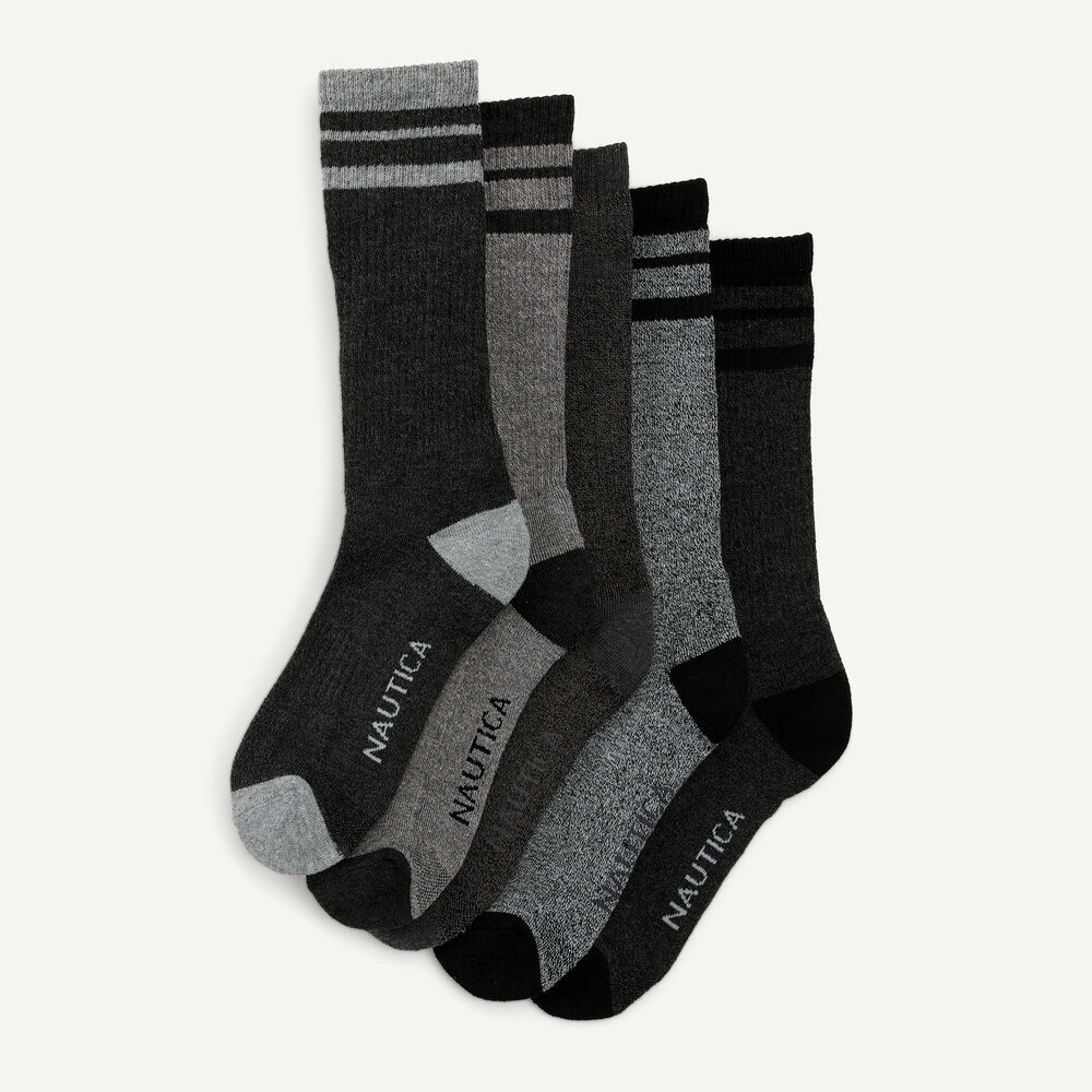 Crew Socks, 5-Pack,Dove,large