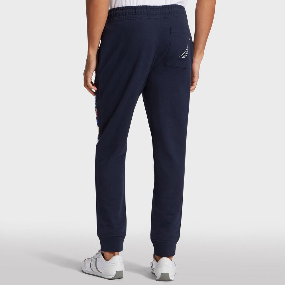 Big & Tall Collegiate Logo Sweatpants,Navy,large