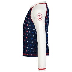 Girls' Heart Rash Guard Skirt Set (7-16),Antique White Wash,large