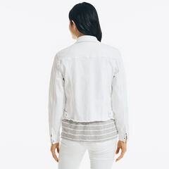 NAUTICA JEANS CO. DISTRESSED DENIM JACKET,Shell,large
