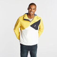 LIGHTWEIGHT JACKET IN COLORBLOCK,Buoy Yellow,large