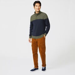 CLASSIC FIT CORDUROY CARGO PANT,Camel Heather,large