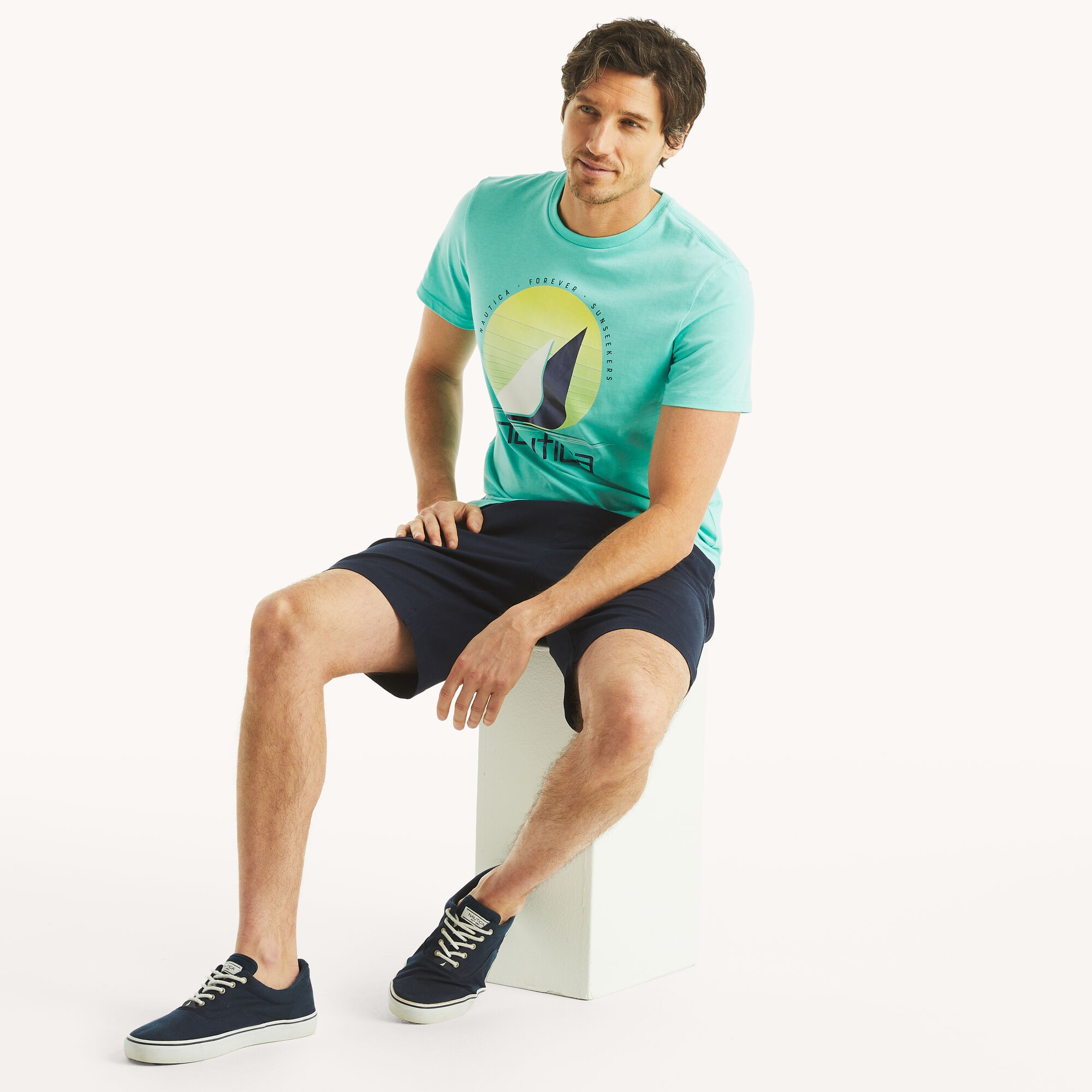 Forever Sunseekers Graphic T-Shirt,Pool Side Aqua,large