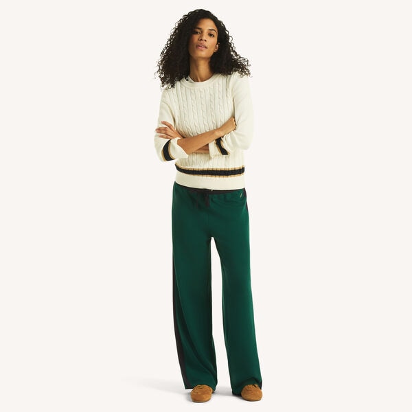 Wide Leg Color Blocked Sweat Pant