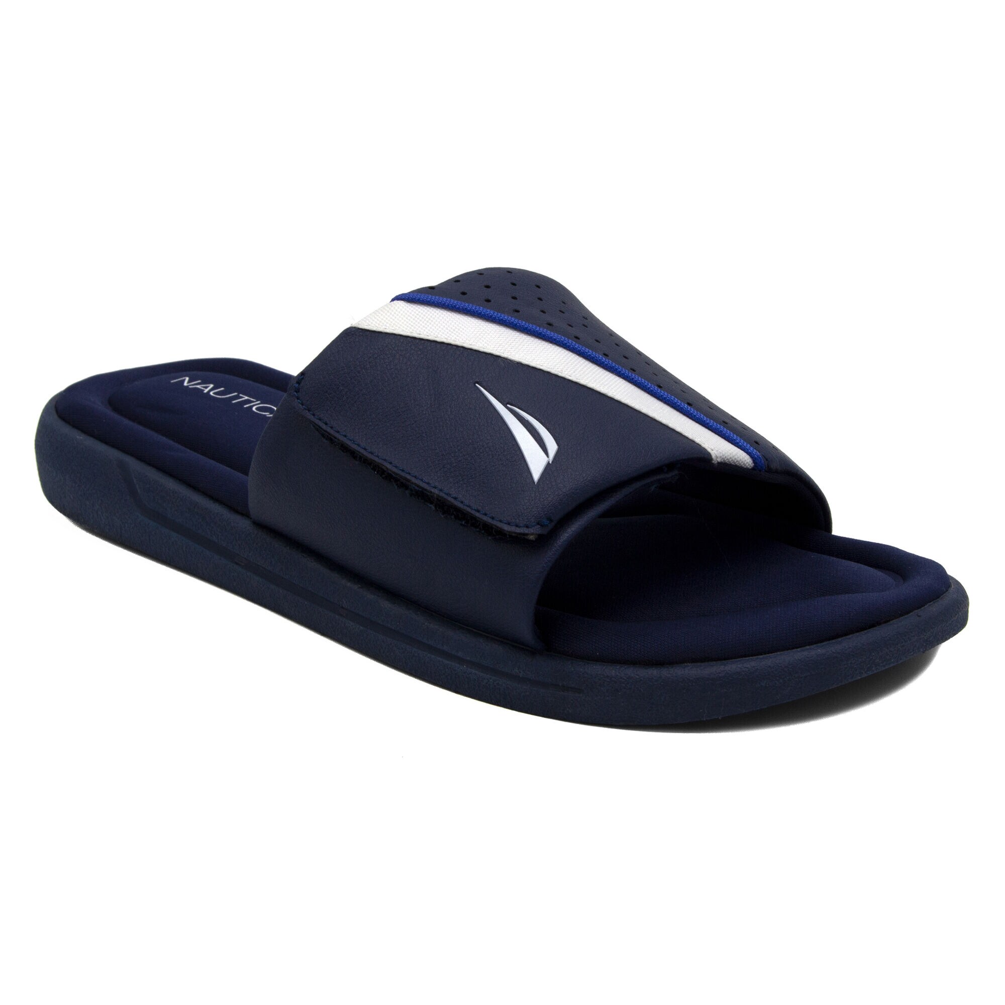 Montrell Slide Sandal in Navy,Navy,large