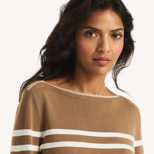 Striped Boatneck Sweater