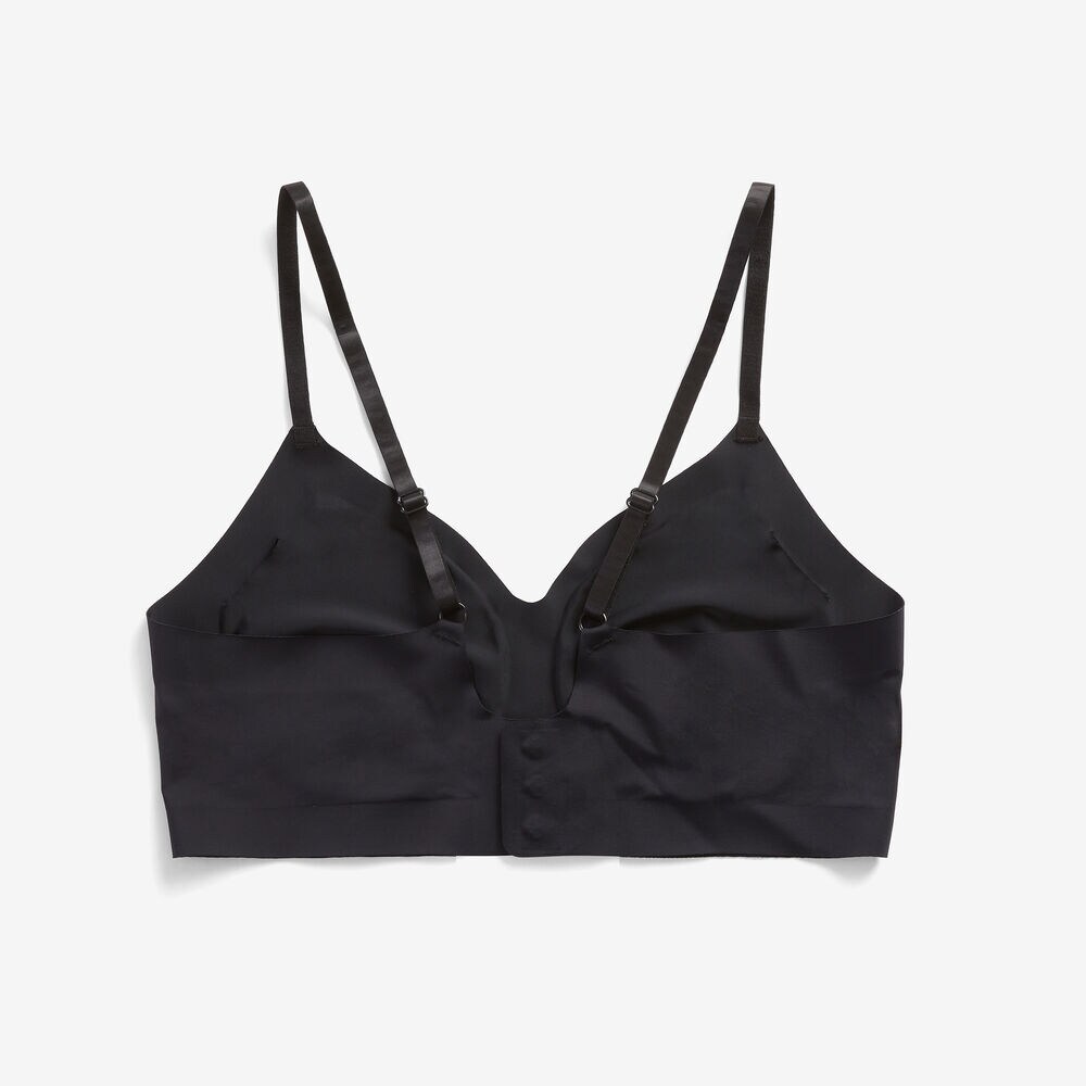 LOGO WIRE-FREE LOUNGE BRA, 2-PACK,True Black,large