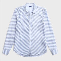 SUSTAINABLY CRAFTED STRIPED SHIRT,Smokey Indigo Wash,large