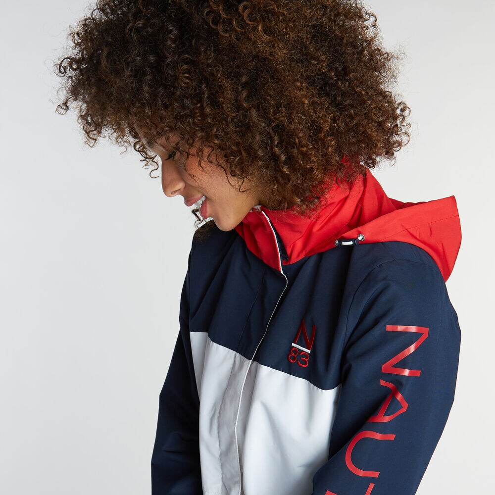 LOGO JACKET IN COLORBLOCK,Bright White,large