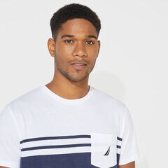 COLORBLOCK POCKET T-SHIRT,Bright White,large