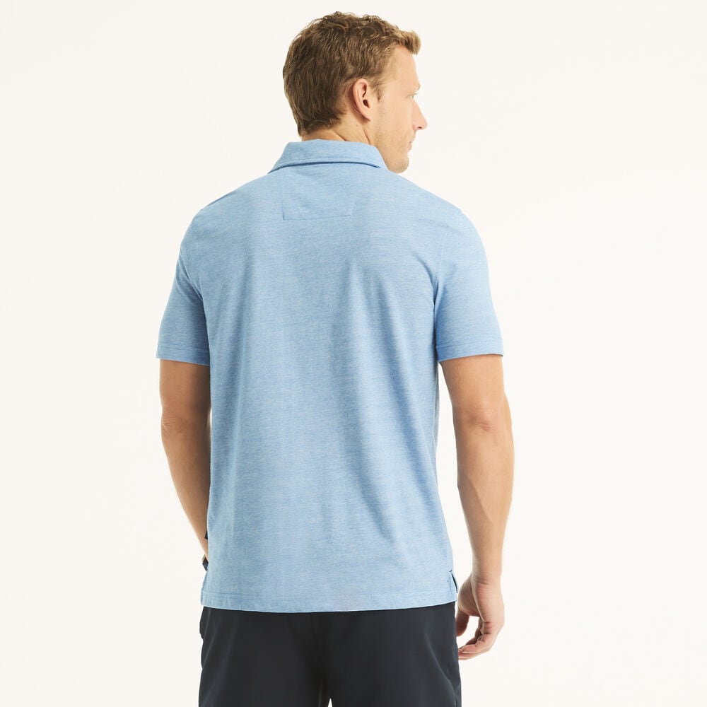 Navtech Classic Fit Striped Polo,True Navy,large