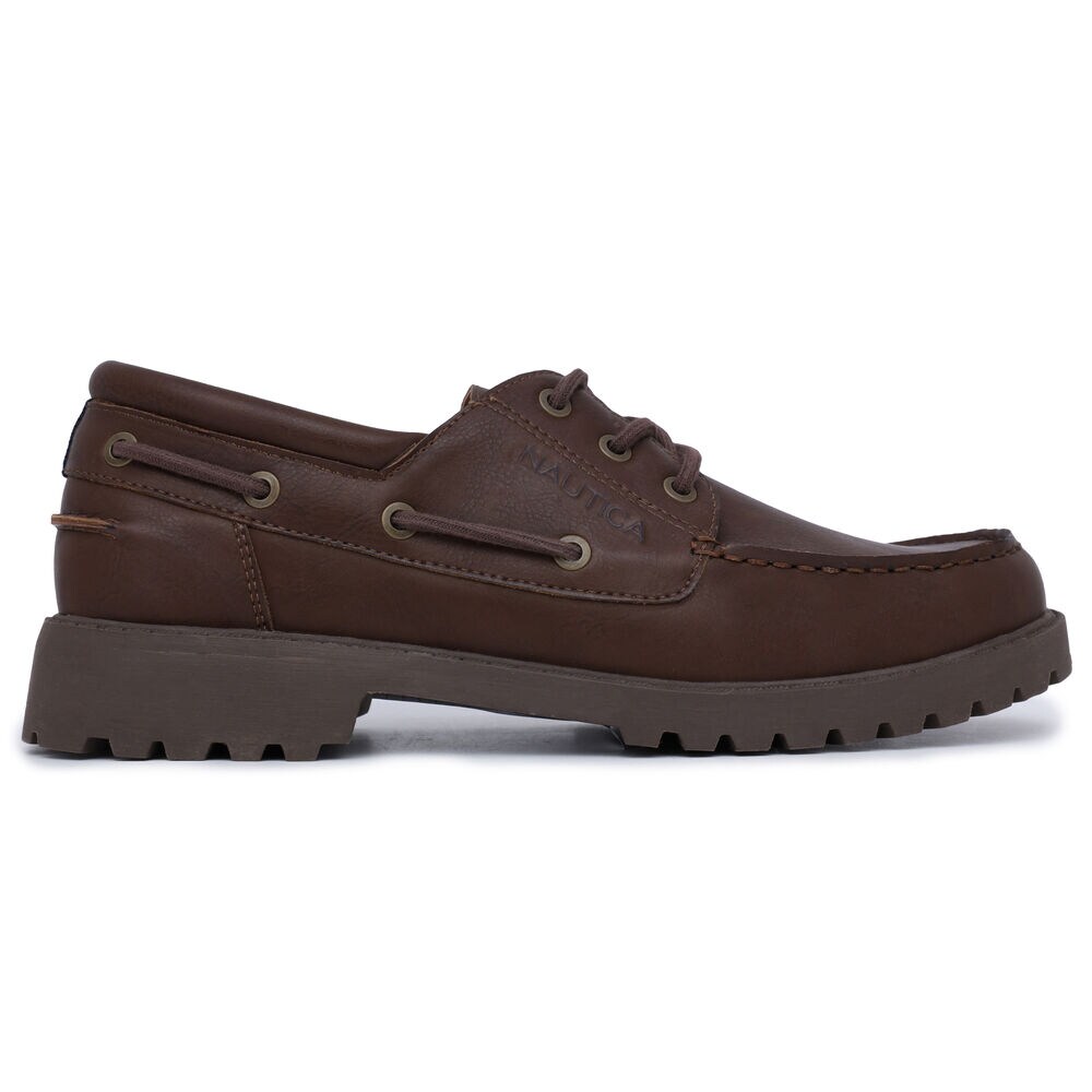 Lace-Up Boat Shoe,Brown Stone,large