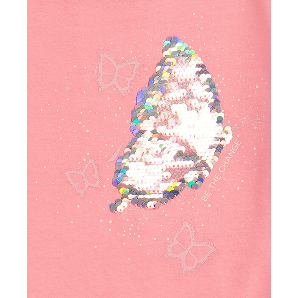 TODDLER GIRLS' BE THE CHANGE T-SHIRT (2T-4T),Leis Pink,large