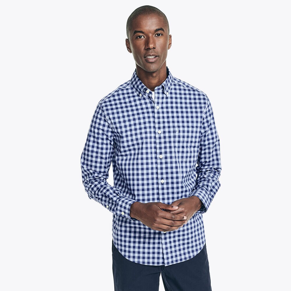 NAVTECH PLAID SHIRT,Varsity Blue Wash,large