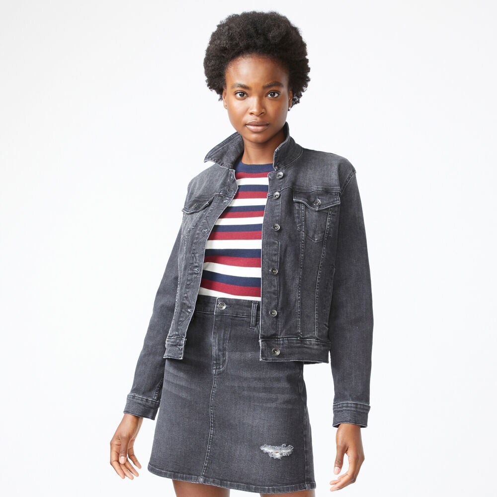 NAUTICA JEANS CO. DENIM JACKET,Black Onyx,large