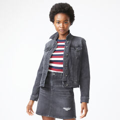 NAUTICA JEANS CO. DENIM JACKET,Black Onyx,large