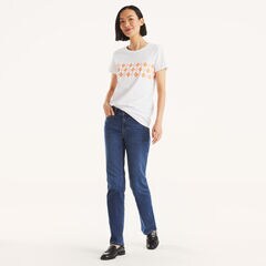 Checkered Graphic T-Shirt,Bright White,large