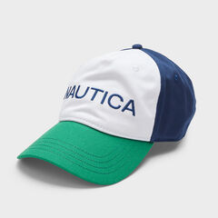 COLORBLOCK NAUTICA LOGO CAP,Estate Blue,large