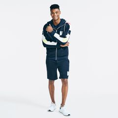 9" BIG & TALL SIDE PANEL KNIT SHORT,Navy,large