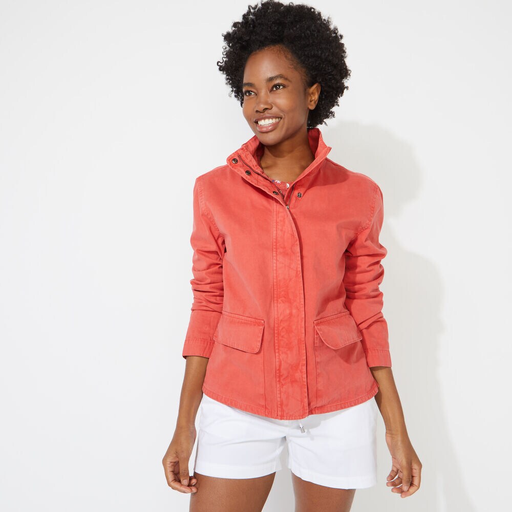 NAUTICA JEANS CO. A-LINE JACKET,Crimson,large
