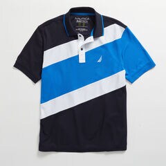 CLASSIC FIT COLORBLOCK POLO,Navy,large