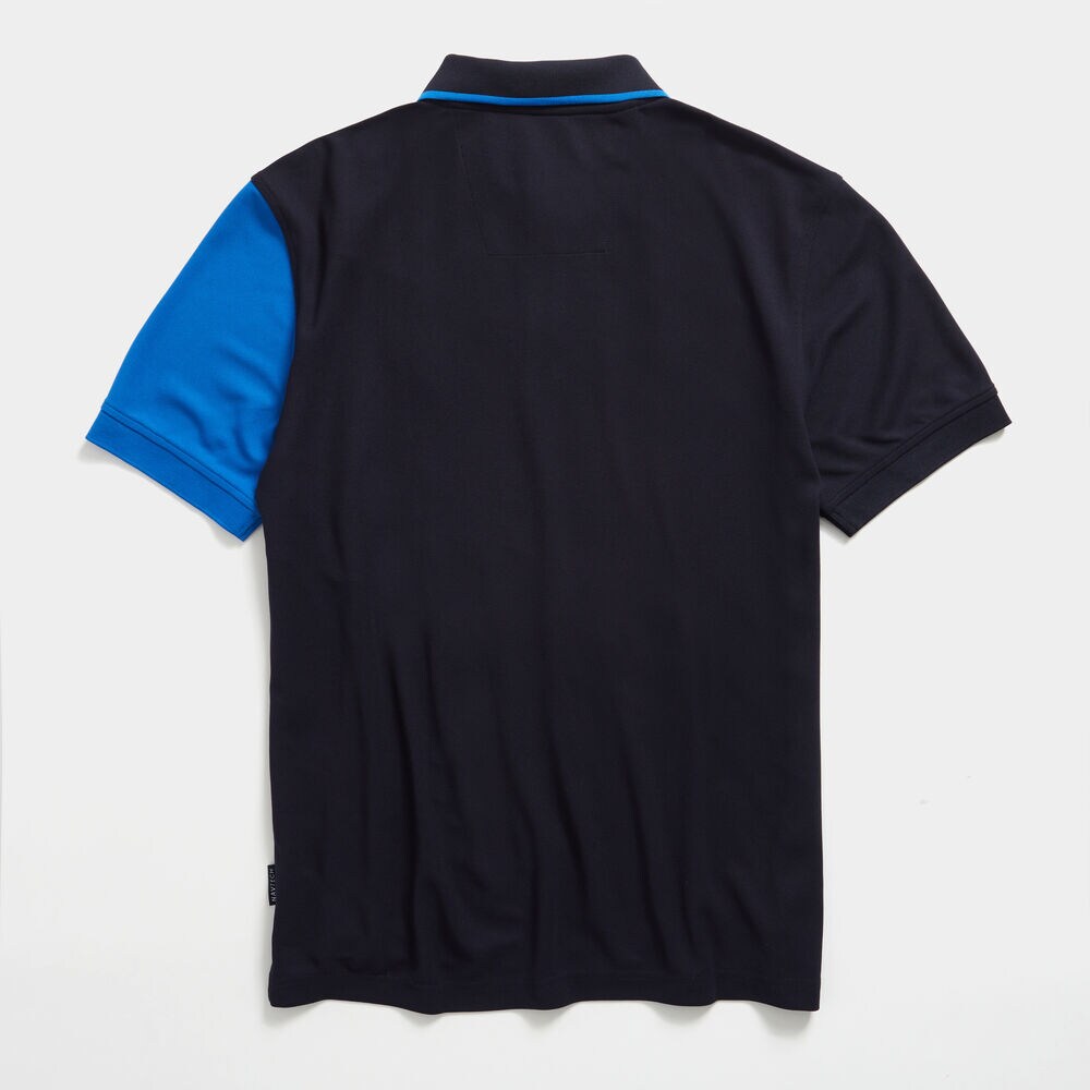CLASSIC FIT COLORBLOCK POLO,Navy,large