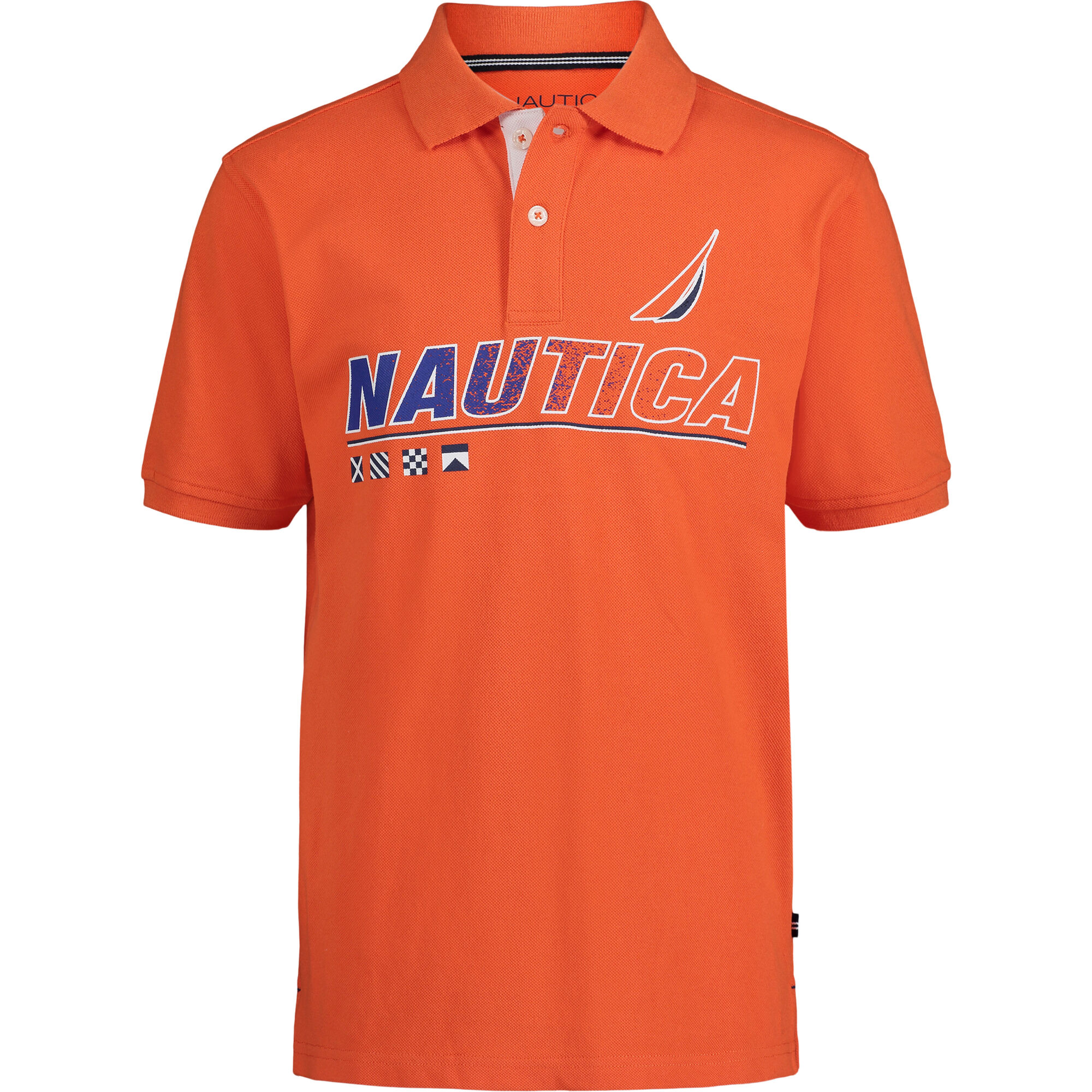 BOYS' LOGO GRAPHICS POLO (8-20),Tropic Orange,large