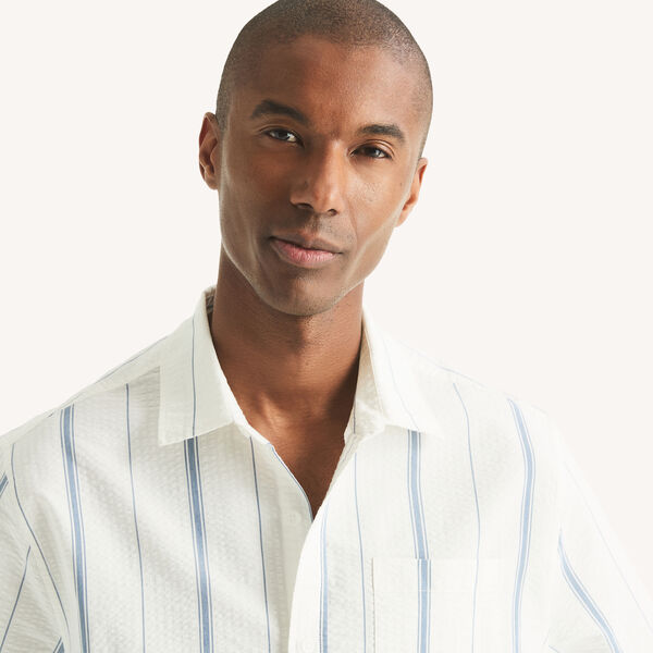 Striped Dobby Short-Sleeve Shirt