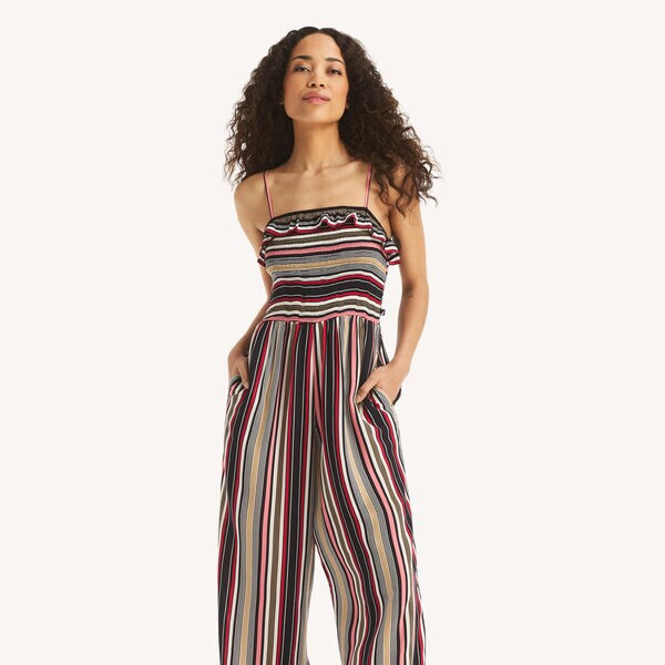 Striped Ruffle Jumpsuit
